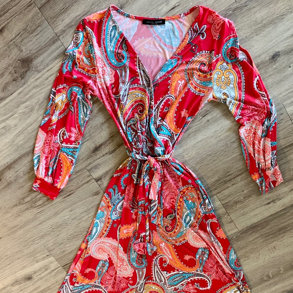 Long beautiful paisley dress